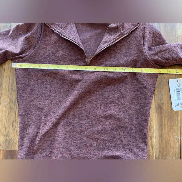 Year Of Ours Training long sleeve Shirt Zip Neck Bronze - Picture 6 of 11